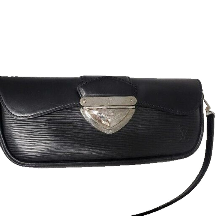 Louis Vuitton Montaigne Clutch Epi Leather Black