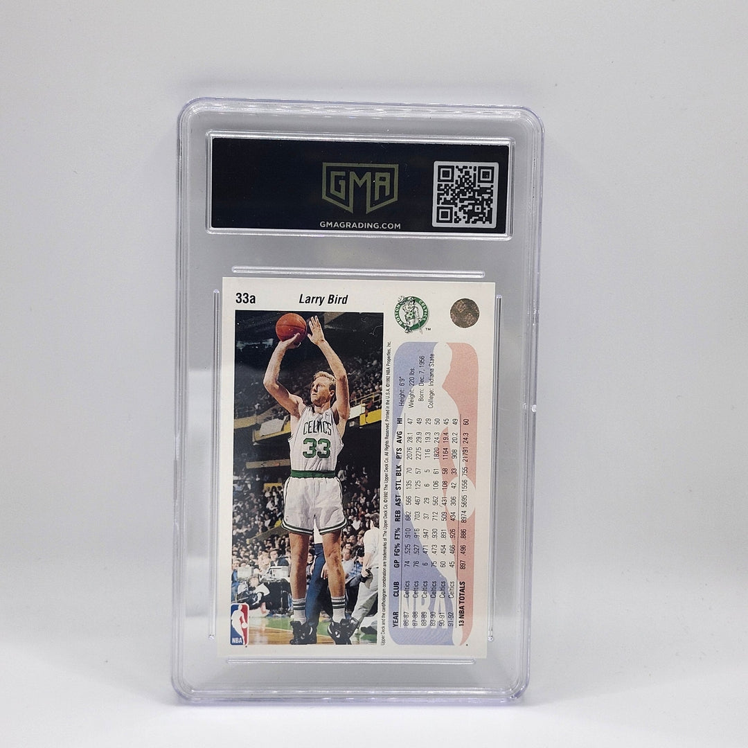 1992 Upper Deck Larry Bird #33A Boston Celtics HOF GMA 8 NM-MT Graded Card