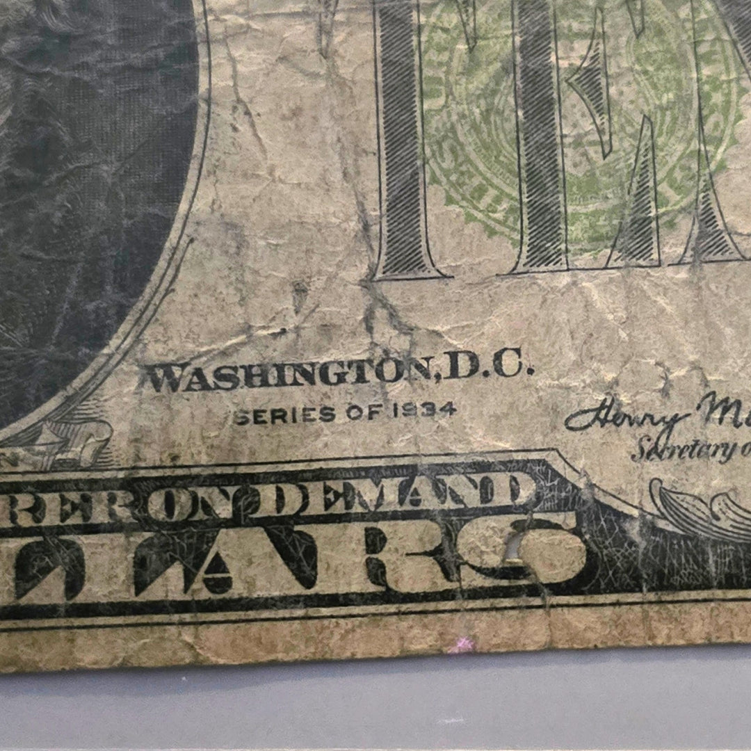 1934 $10 Chicago Federal Reserve Note G14164995A Circulated Vintage