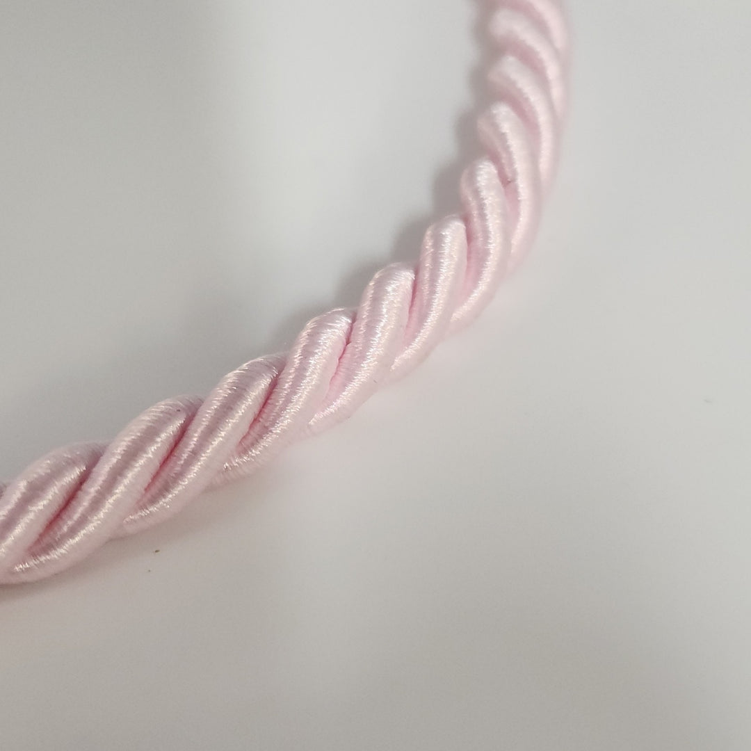 Judith Ripka Braided Pink Choker With Sterling Magnet Clasp 17"