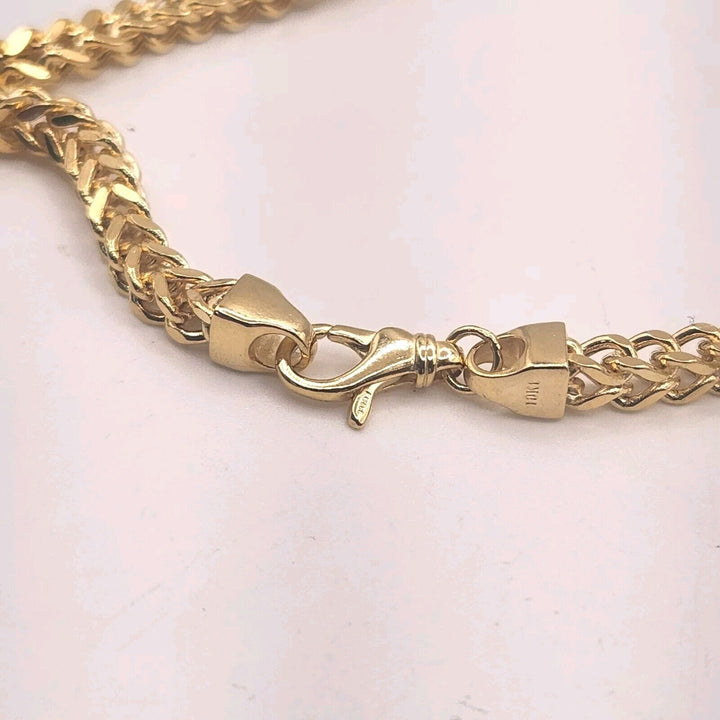 10k Yellow Gold Wheat Chain Necklace 22"