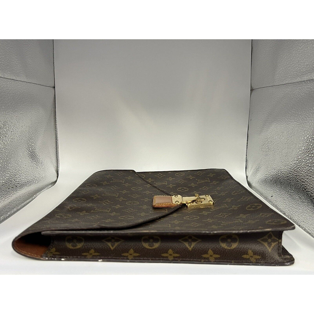 Louis Vuitton Porte-Documents Briefcase/Document Case One Size Brown Canvas