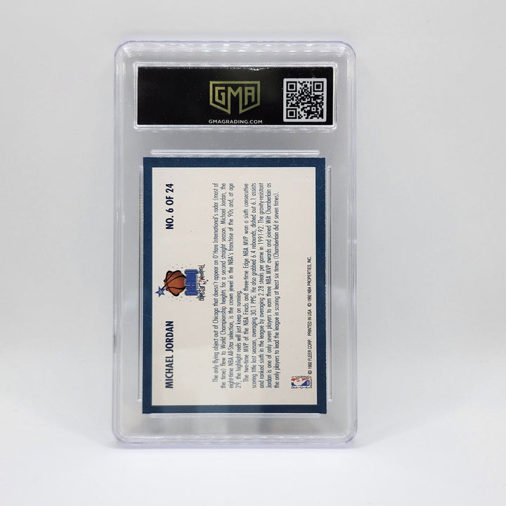 1992 Fleer Michael Jordan #6 All-Star Chicago Bulls GMA 7 NM Graded Sports Card