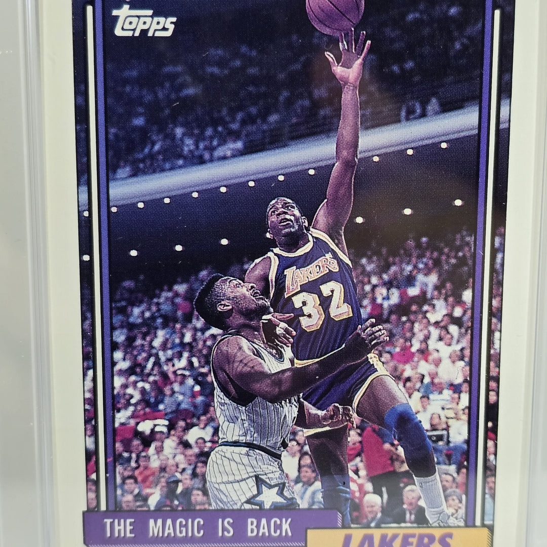 1992 Topps Magic Johnson #54 GMA 8.5 NM MT+ Los Angeles Lakers The Magic Is Back