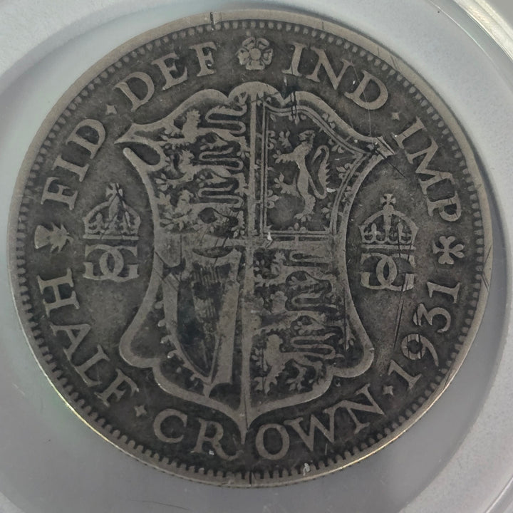 1931 Great Britain King George V Half Crown 50% Silver British Coin
