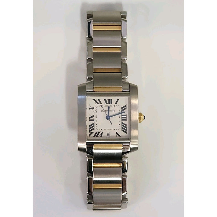 28MM Cartier Tank Francaise 2302 18k Two Tone Unisex Automatic Watch