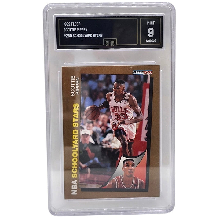 1992 Fleer Scottie Pippen #260 NBA Schoolyard Stars Chicago Bulls GMA 9