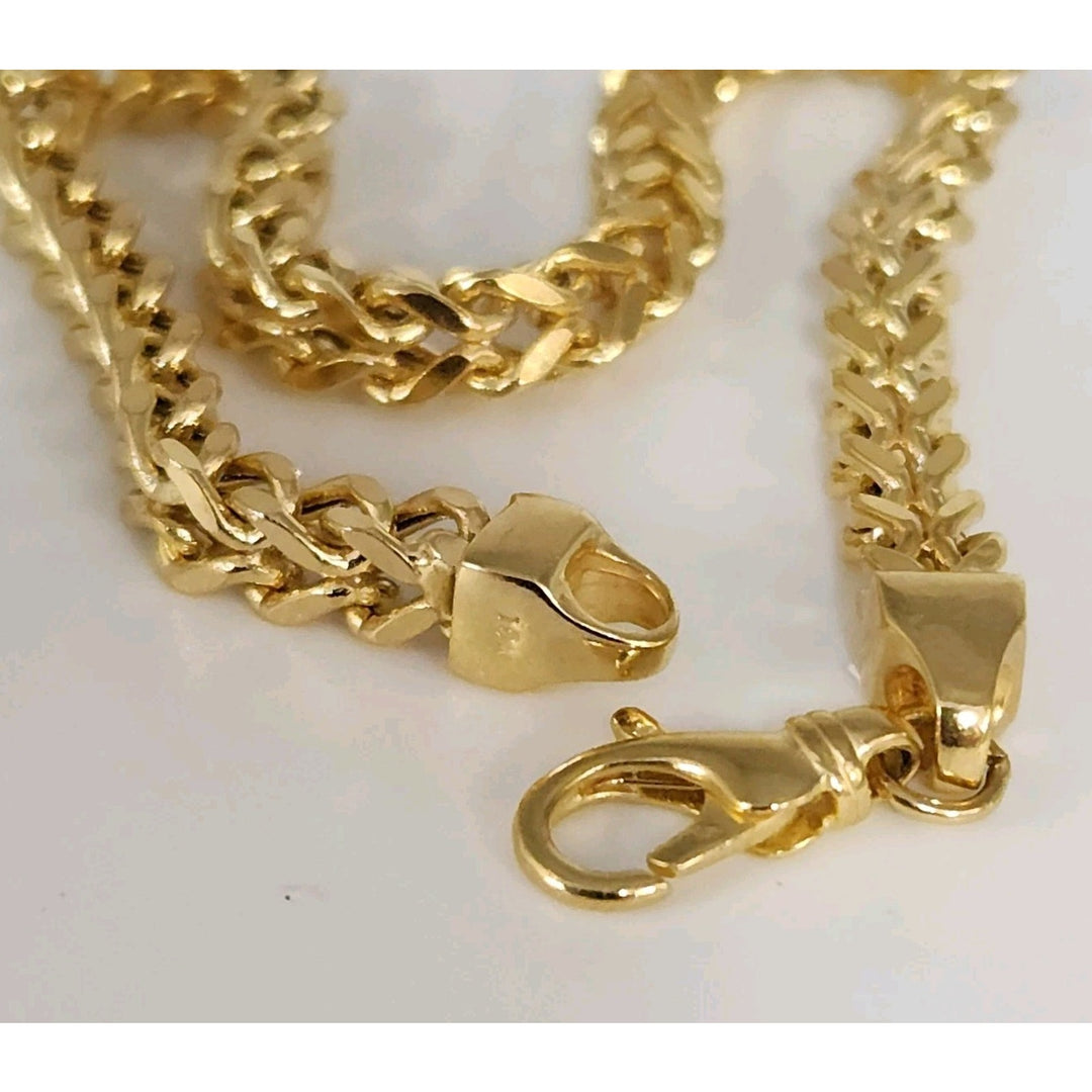 10k Yellow Gold Wheat Chain Bracelet 7.2"