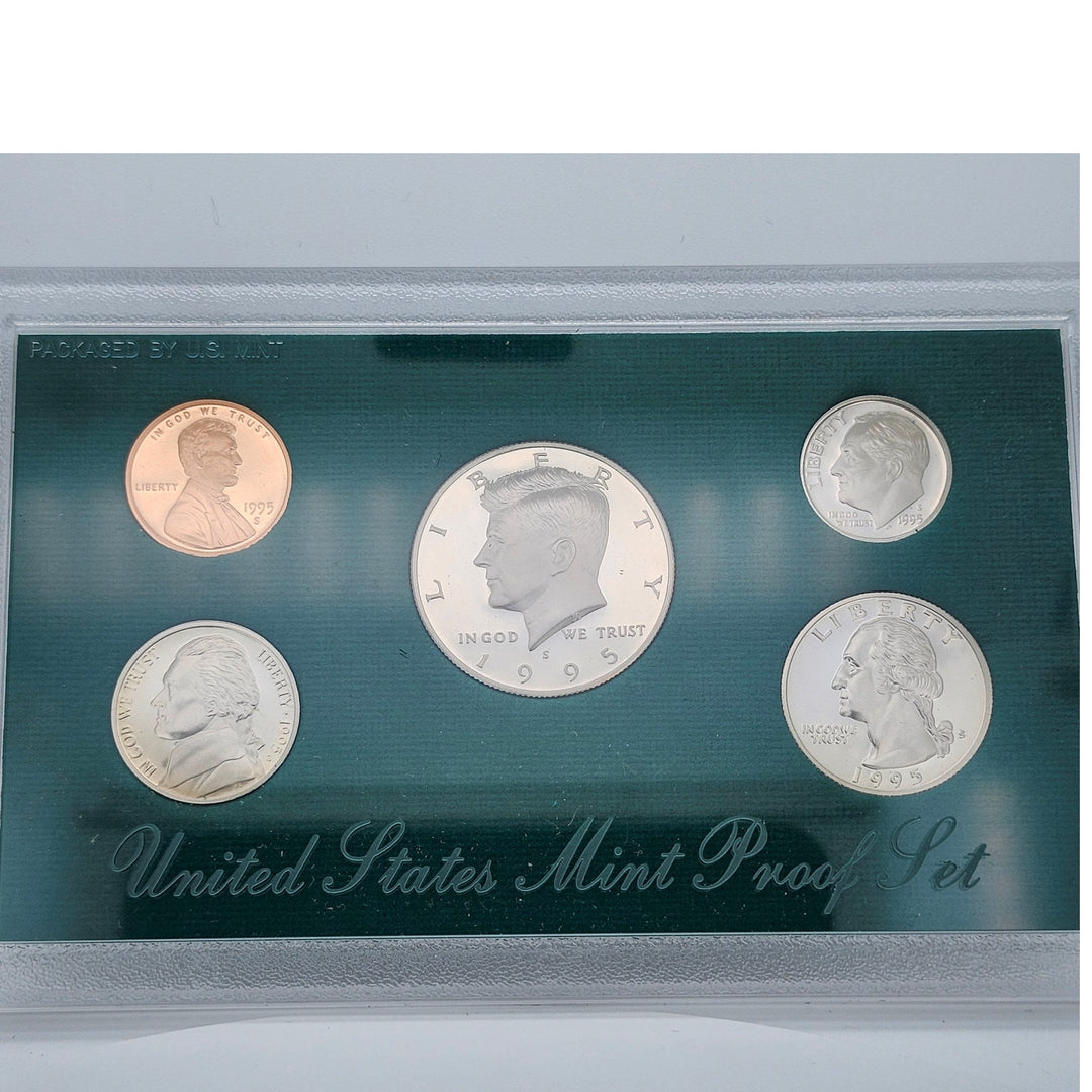 1995-S United States Mint Proof Set 5-Piece Original Packaging OGP COA Green Box