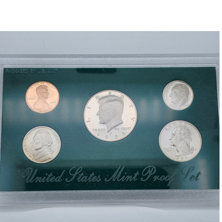 1995-S United States Mint Proof Set 5-Piece Original Packaging OGP COA Green Box