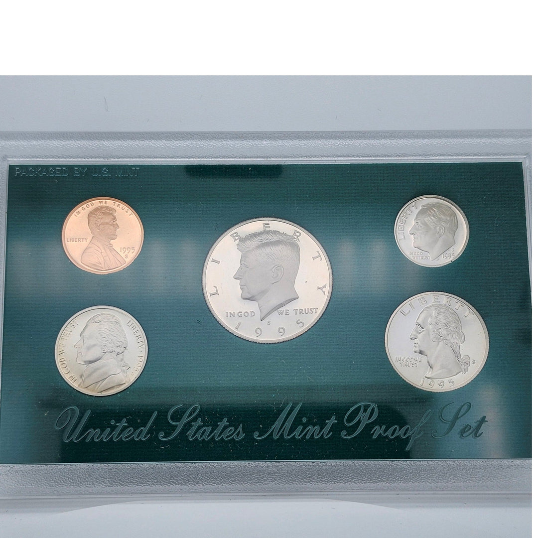 1995-S United States Mint Proof Set 5-Piece Original Packaging OGP COA Green Box