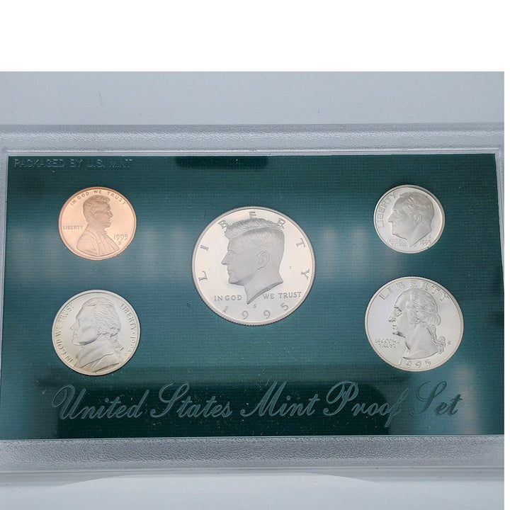 1995-S United States Mint Proof Set 5-Piece Original Packaging OGP COA Green Box