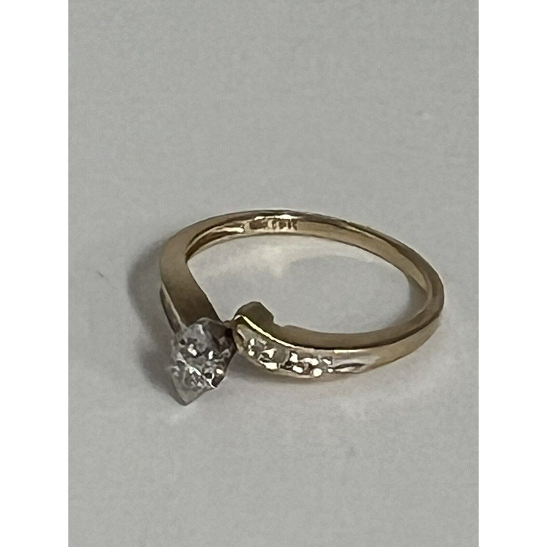 10k Yellow Gold Diamond Ring 2.3g, Size 7