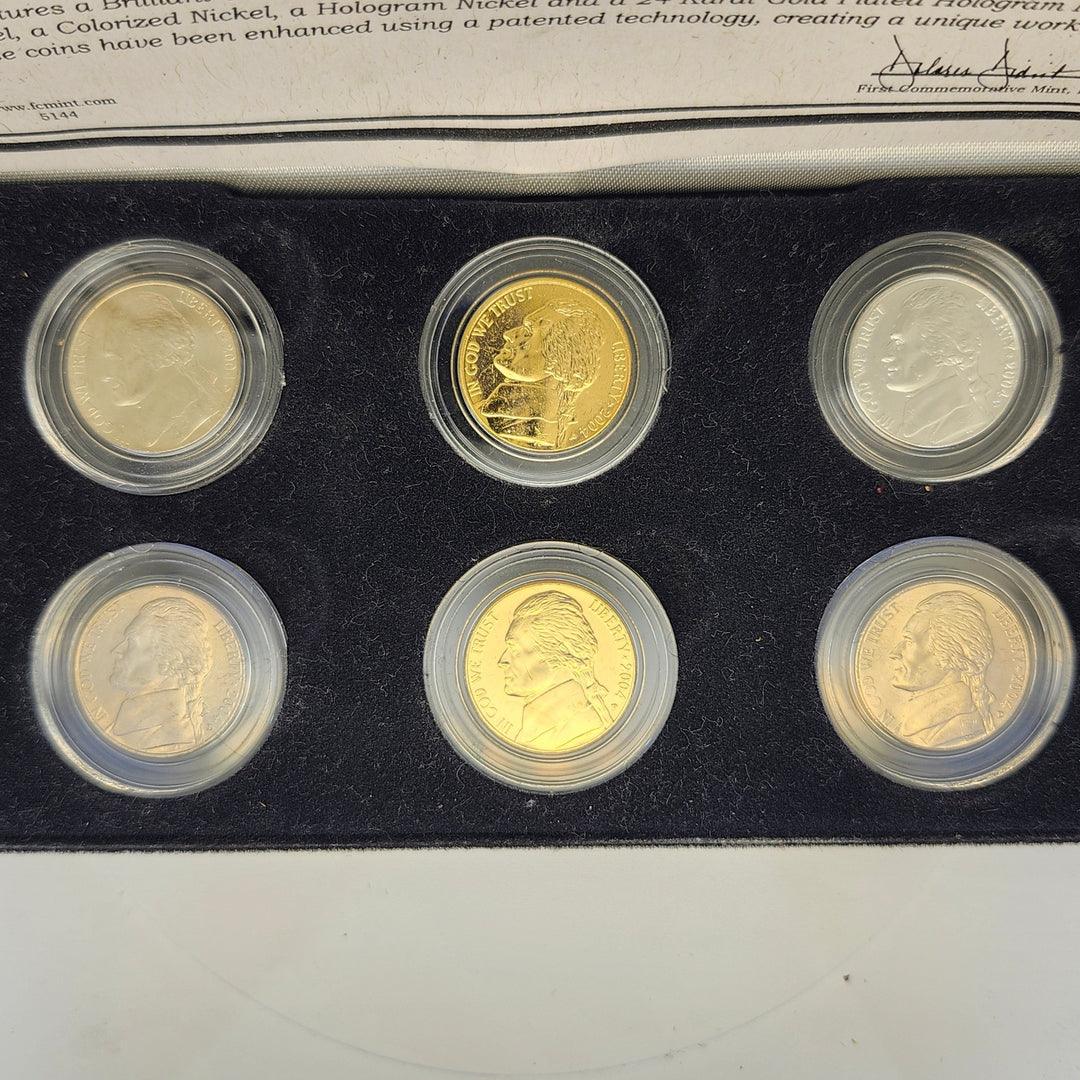 Ultimate 2004 Nickel Collection Louisiana Purchase Peace Medal FCM Box COA 6-Coin
