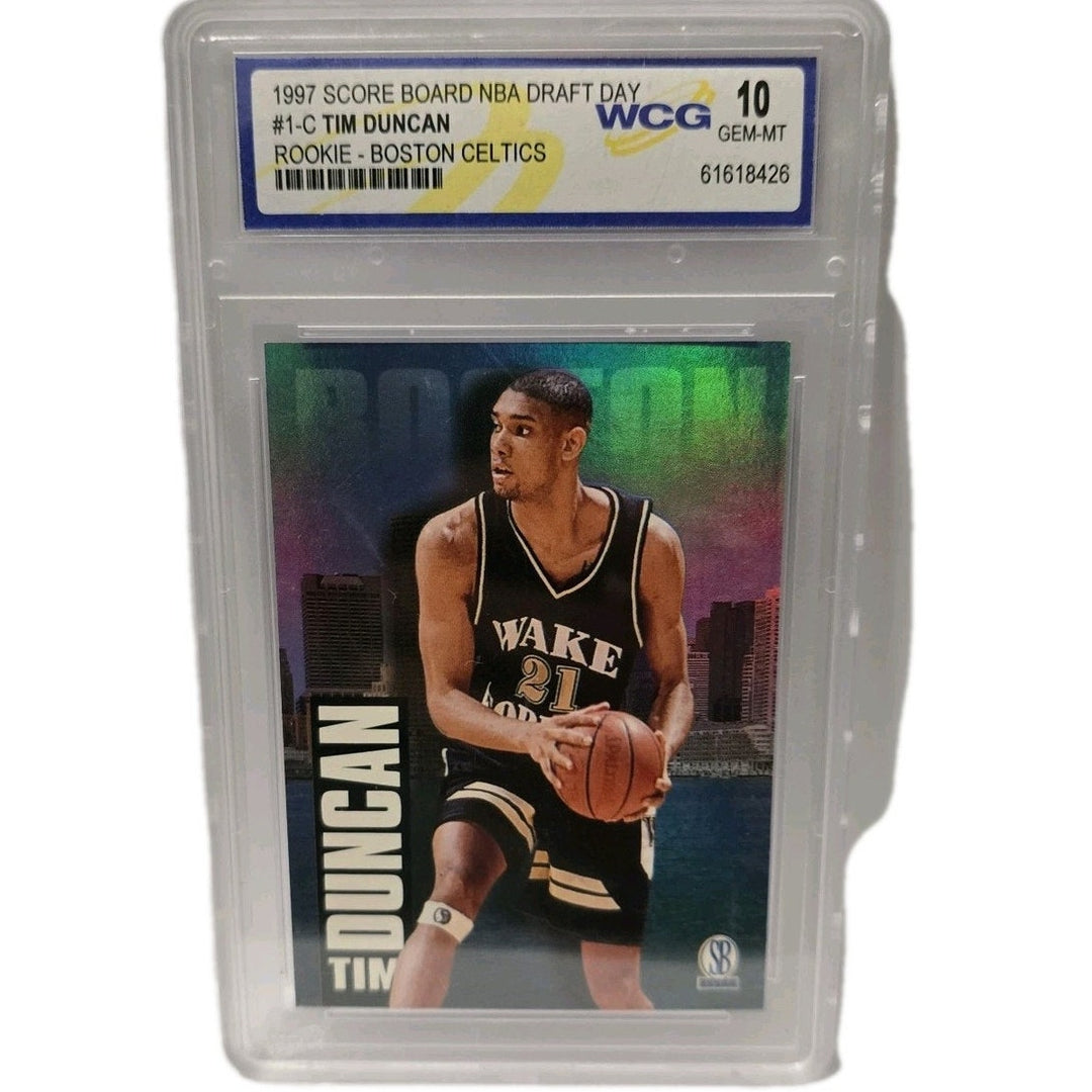 1997 Score board NBA draft day #1-C Tim Duncan WCG 10 gem-mint