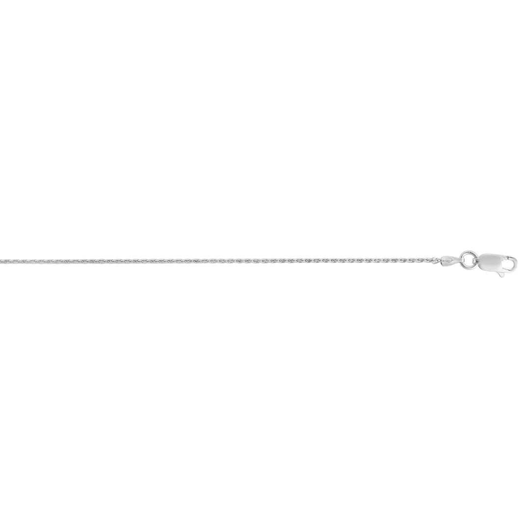 Silver 1.1mm Diamond Cut Wheat Chain