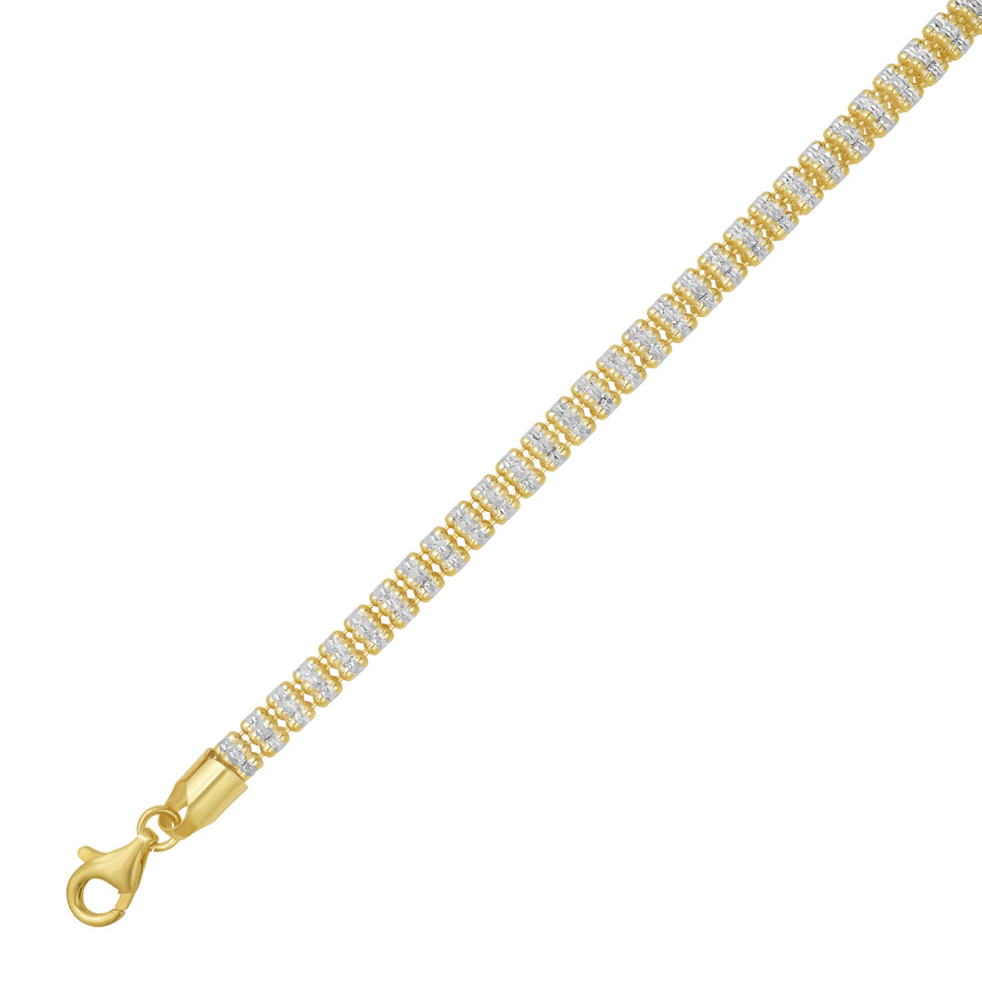 Gold Over Silver 5mm Ice Chain