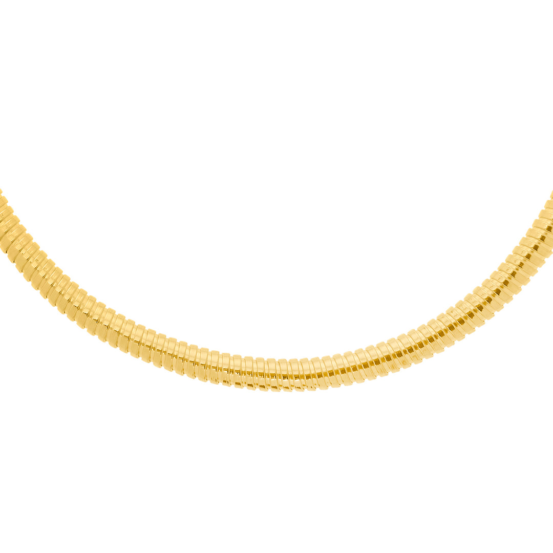 Gold Over Silver Tubogas Fancy Necklace