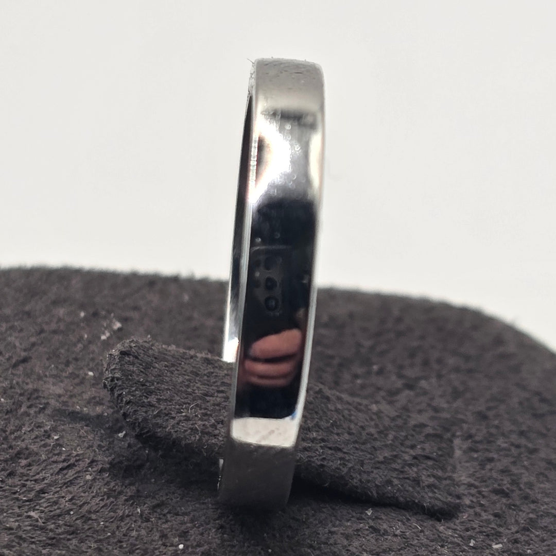 14K White Gold Comfort Fit Wedding Band Ring Size 7 Polished 3.2mm