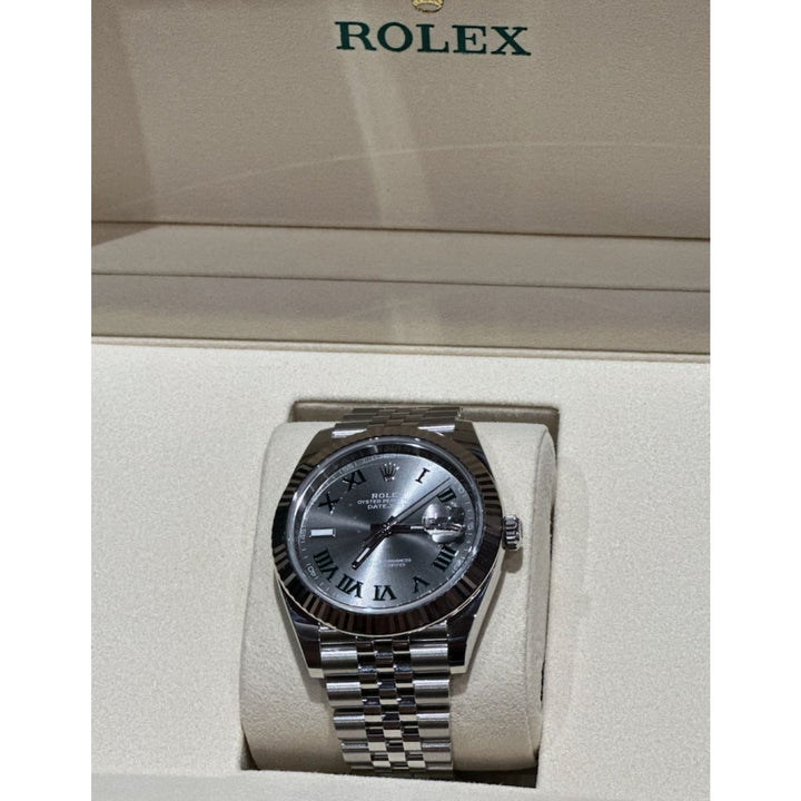 Rolex Datejust 41mm 126334-0022 Jubilee Wimbledon Dial Watch 2025 Full Set, New with box and papers, Stainless Steel & 18k White Gold Wimbledon Dial Jubilee