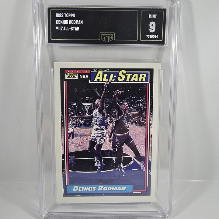 1992-93 Topps All-Star Dennis Rodman #117 GMA Mint Defensive Player Of The Year