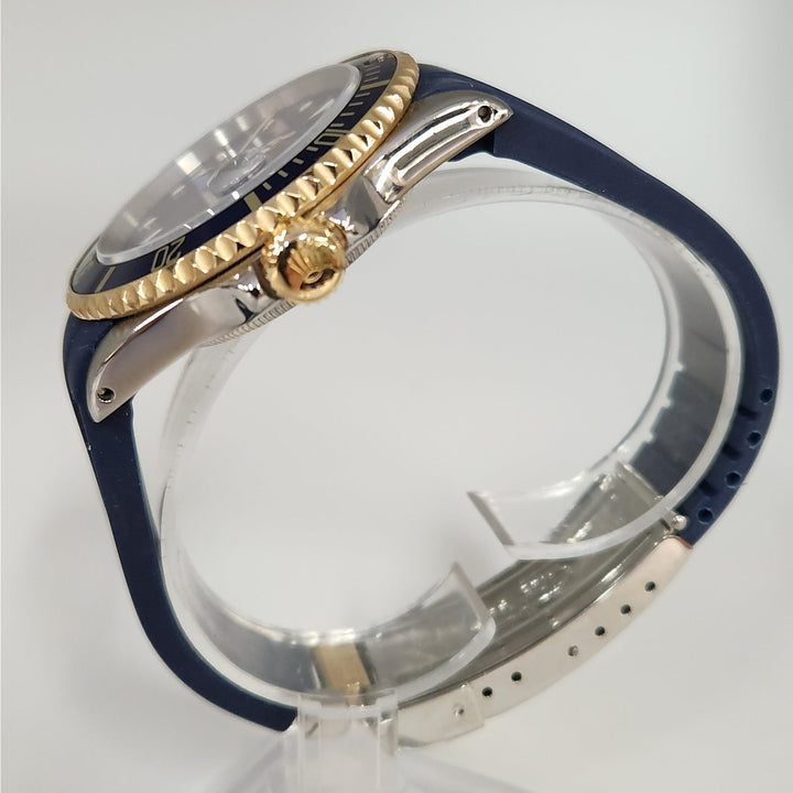Rolex Submariner 16803 Two Tone 18k Gold Blue Dial Automatic Men's Watch