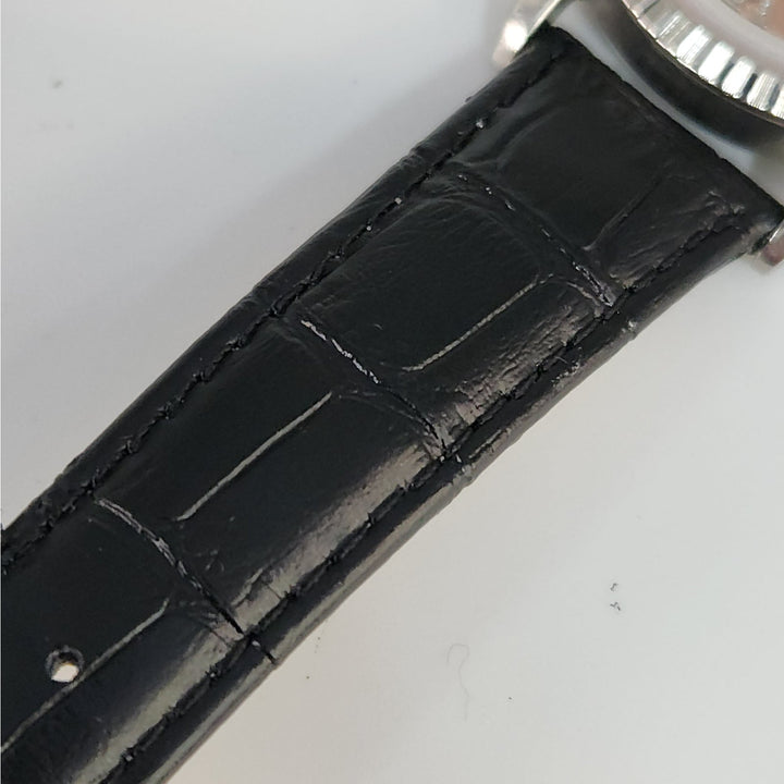 Rolex Datejust 36mm Ref.1601 Automatic Watch Custom Diamond Dial Leather Strap