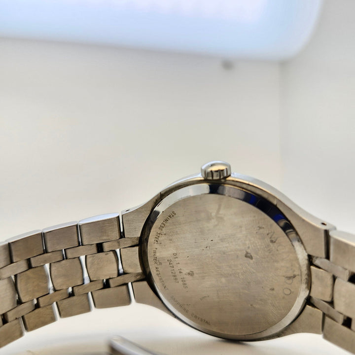Movado Museum Sapphire Crystal Steel Link Bracelet Watch ref 01.1.14.1085