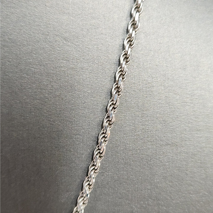 925 Sterling silver Rope Chain Necklace 20 "