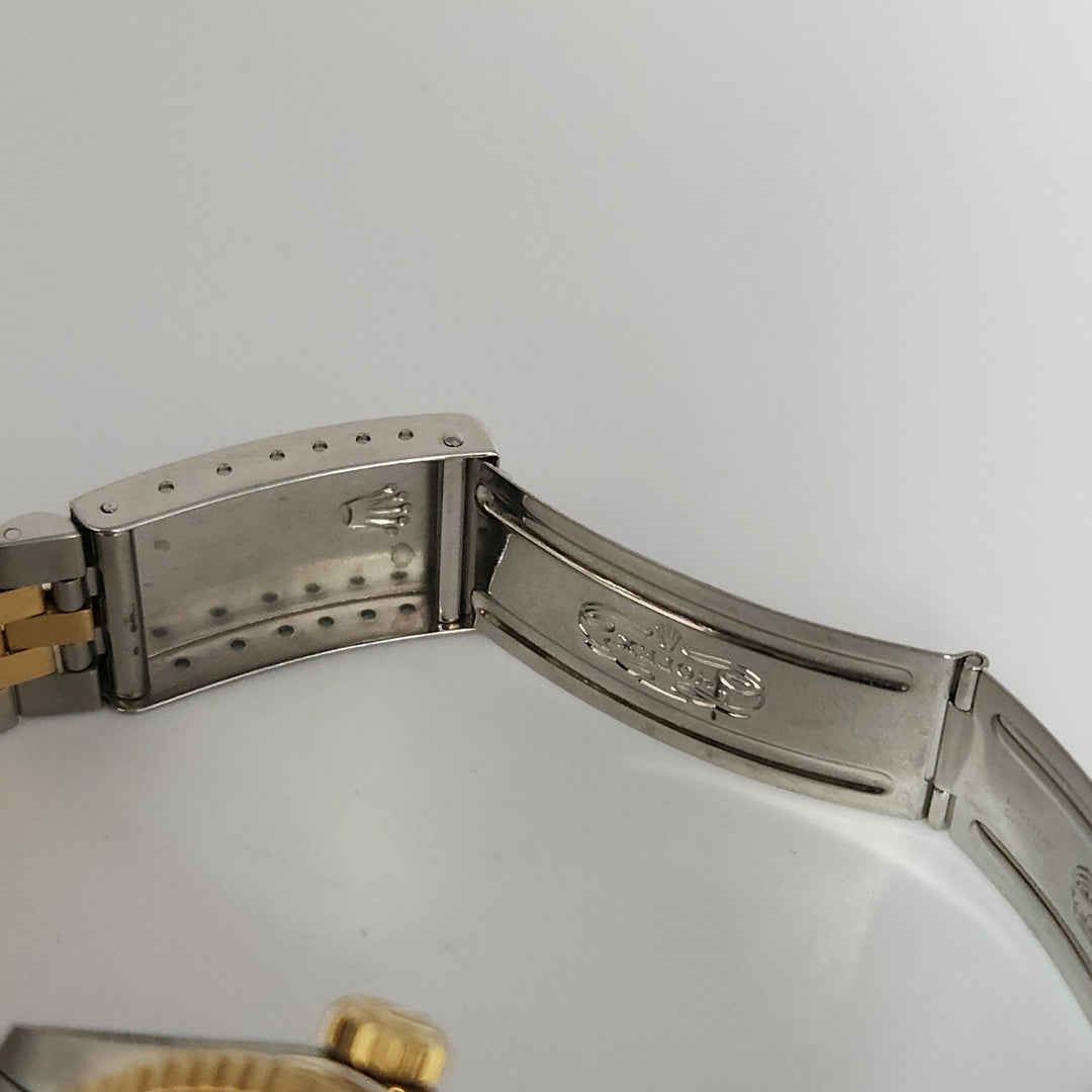 36MM Rolex Date Just Two Tones 18k Yellow Gold Stainless Steel Watch Ref 16013