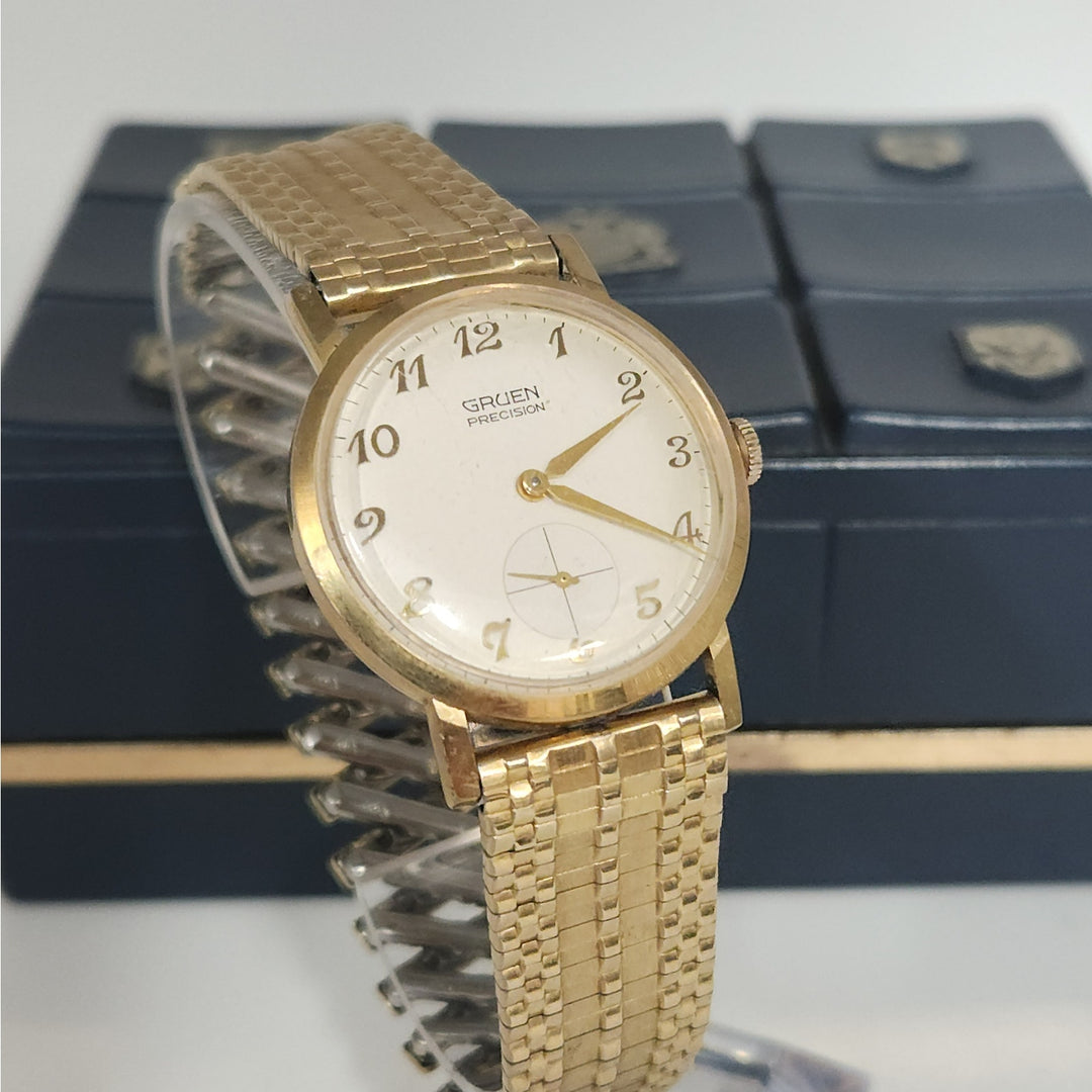 Vintage Gruen Precision Manual Wind Watch with small Seconds and Original box