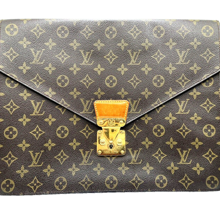 Louis Vuitton Porte-Documents Briefcase/Document Case One Size Brown Canvas