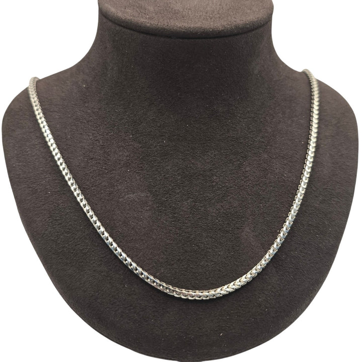 925 Sterling Silver Chain Necklace 20in 15.1g Solid Link Lobster Clasp Shine