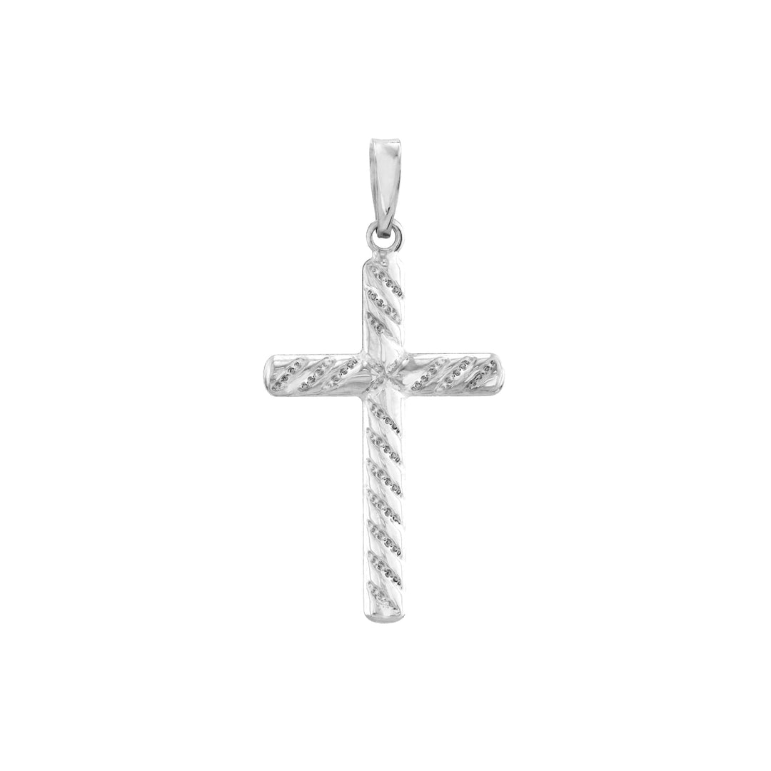 17mm Twisted Design Cross Pendant