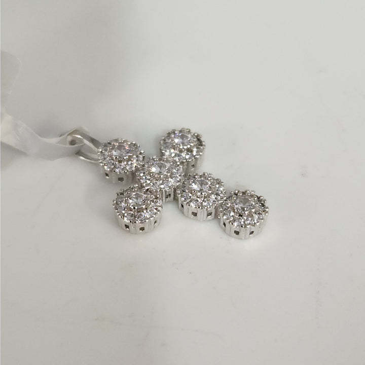 925 Sterling Silver CZ  Cross Pendant