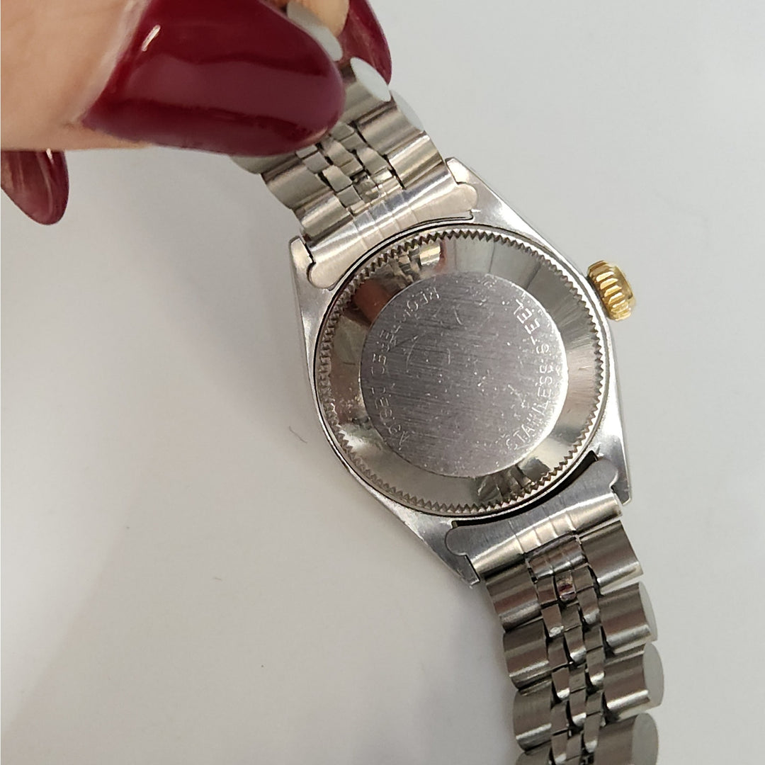 Vintage Rolex Oyster Perpetual date with champagne Dial 18k Jubilee Bracelet yellow gold two tone Ref 6917