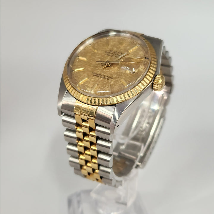 Rolex Datejust 16013 Two-Tone 18K Gold & Steel Champagne Dial Automatic Watch