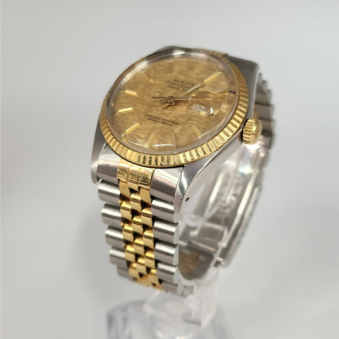 Rolex Datejust 16013 Two-Tone 18K Gold & Steel Champagne Dial Automatic Watch
