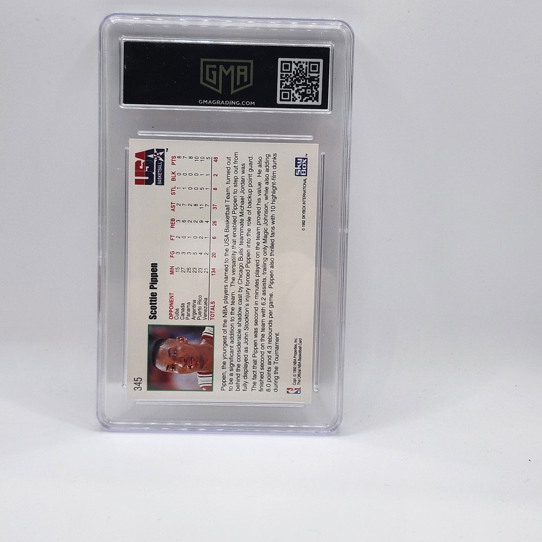 1992 Hoops Scottie Pippen #345 USA Basketball GMA 10 Gem Mint (
