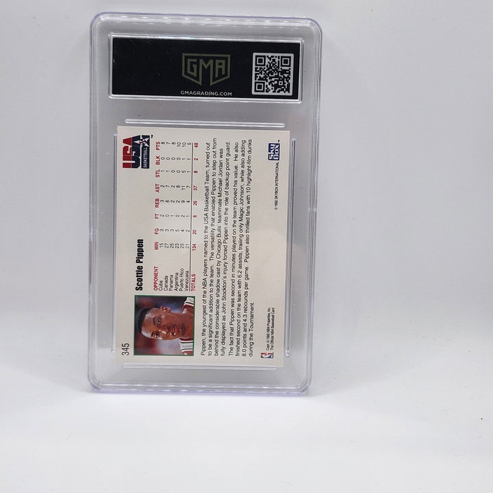 1992 Hoops Scottie Pippen #345 USA Basketball GMA 10 Gem Mint (
