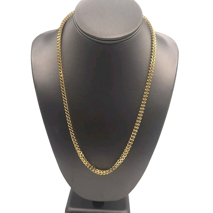 10k Yellow Gold Wheat Chain Necklace 22"