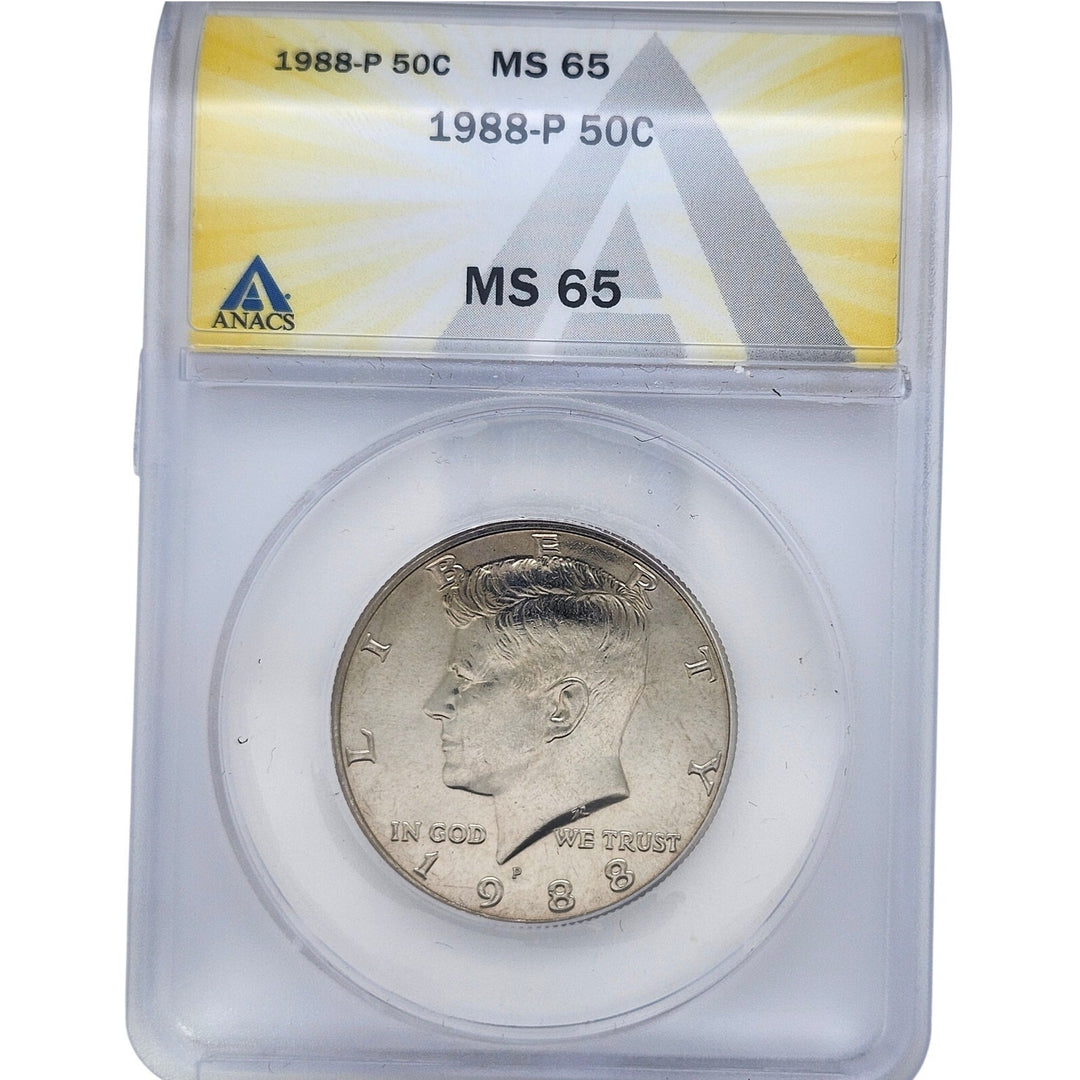 1988-P Kennedy Half Dollar 50C ANACS MS 65 Mint State Philadelphia US