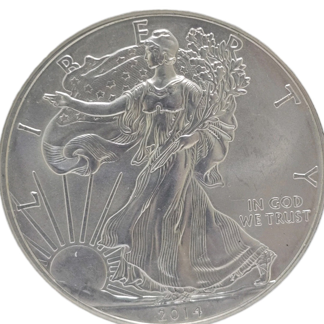 2014 American Silver Eagle, 1 Oz Fine .999 Silver USA $1 Brilliant Uncirculated