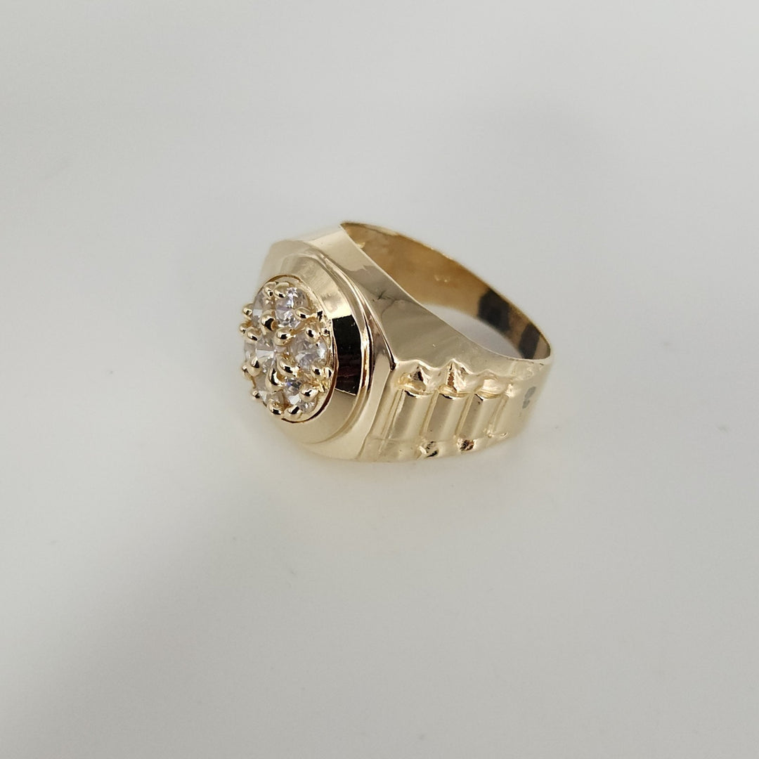 14k Yellow Gold Diamond Ring Size 9