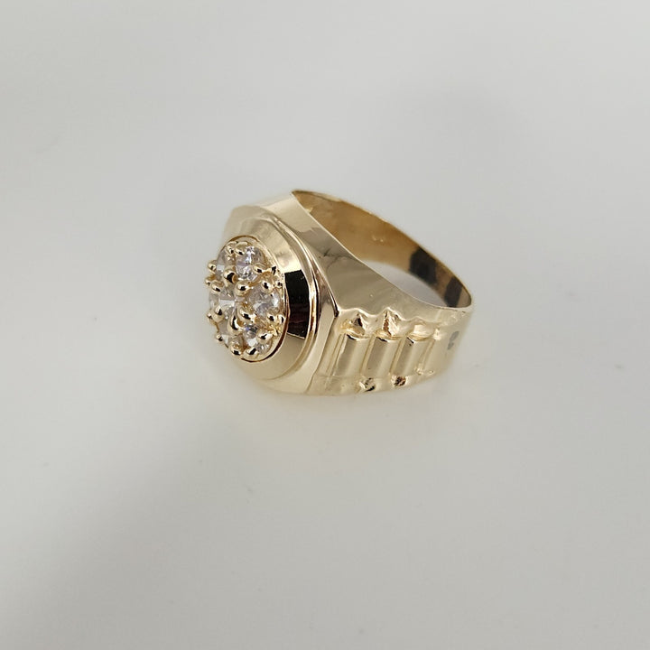 14k Yellow Gold Diamond Ring Size 9