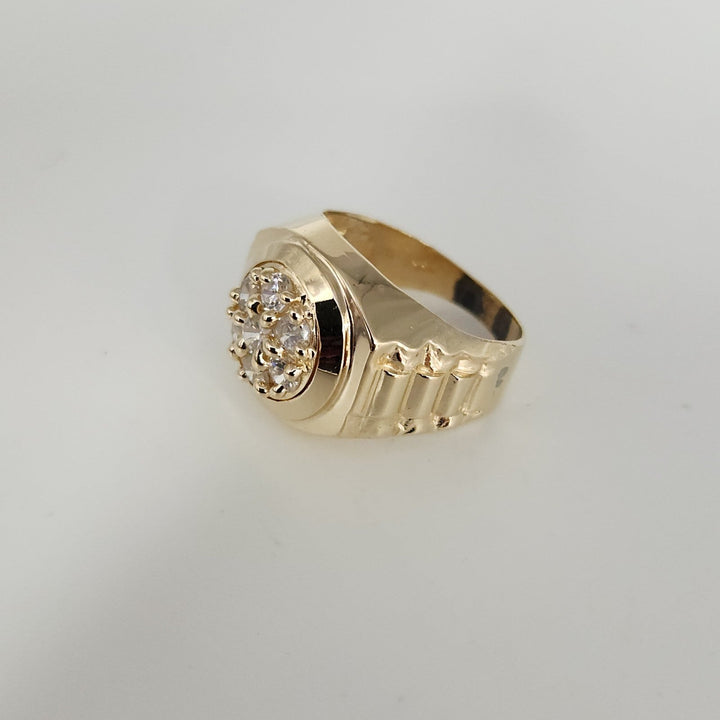 14k Yellow Gold Diamond Ring Size 9
