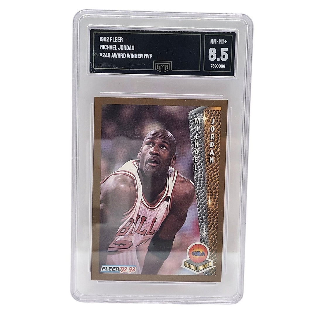 1992 Fleer Michael Jordan #246 Award Winner MVP Chicago Bulls GMA 8.5 NM-MT+