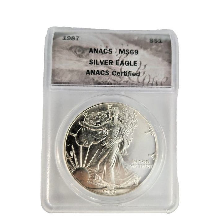 1987 American Silver Eagle - ANACS MS69