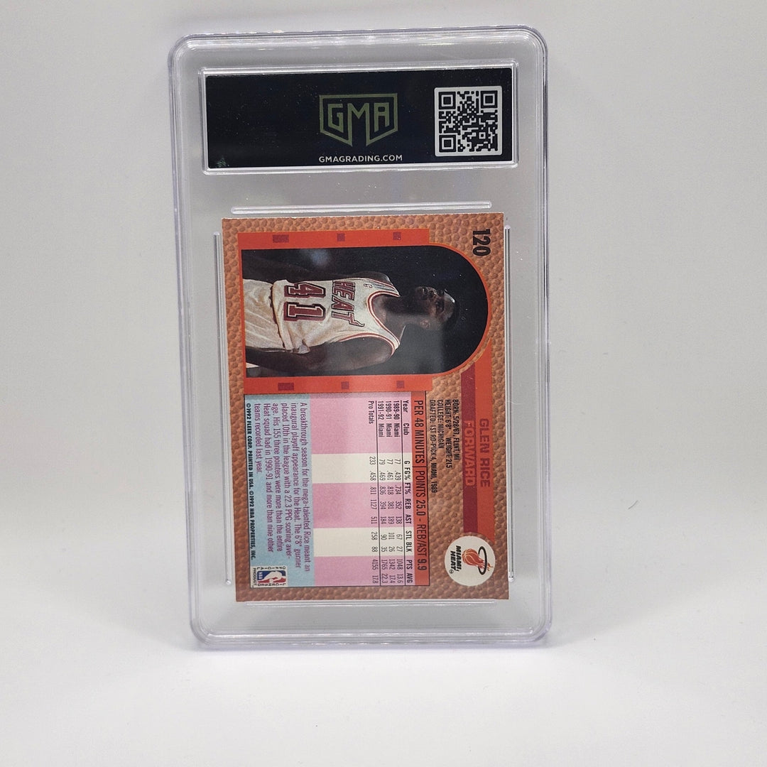 1992 Fleer Glen Rice #120 Miami Heat GMA 10 Gem Mint Basketball Card, Gorgeous!