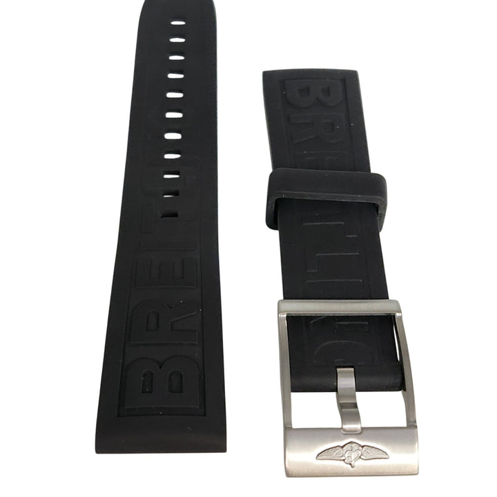 Breitling Black Rubber Diver Strap 20-18mm With Signed Buckle Genuine OEM
